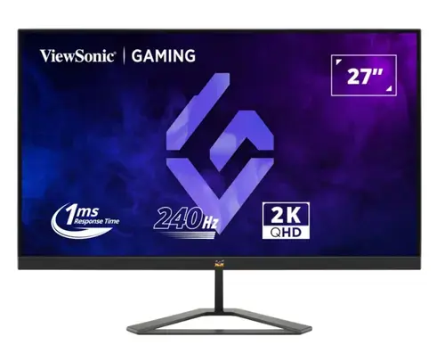 Monitor Gaming IPS LED ViewSonic 27inch VX2758A-2K-PRO-3, QHD (2560 x 1440), HDMI, DisplayPort, 240 Hz, 1 ms (Negru)