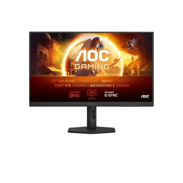 Monitor gaming LED AOC AGON Q27G4XF, 27 inch, QHD, IPS, 0.5 ms, 180 Hz, HDR