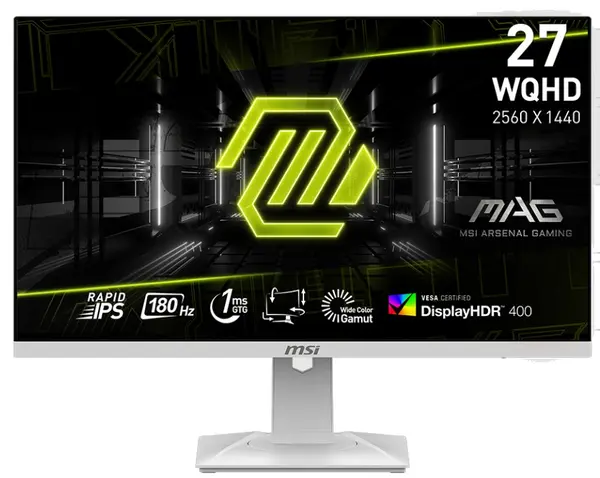 Monitor gaming MSI - MAG 274QRFW, 27'', 180Hz, 1ms, alb
