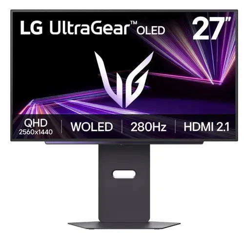 Monitor Gaming OLED LG 26.5inch 27GX700A-B, QHD (2560 x 1440), HDMI, DisplayPort, Pivot, 280 Hz, 0.03 ms (Negru)