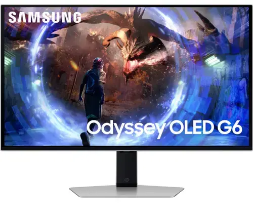 Monitor Gaming OLED Samsung 27inch LS27DG602SUXEN, QHD (2560 x 1440), HDMI, Displayport, Pivot, 360 Hz, 0.03 ms (Argintiu)