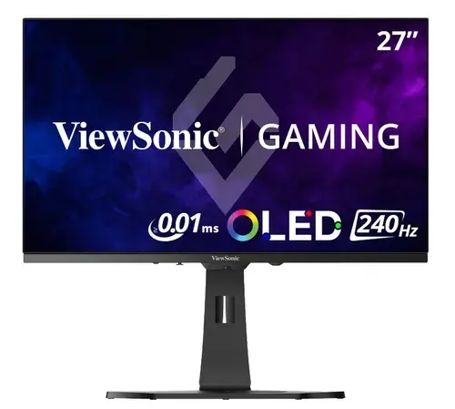 Monitor Gaming OLED ViewSonic 26.5inch XG272-2K-OLED, QHD (2560x1440), HDMI, DisplayPort, Boxe, Pivot, 240 Hz, 0.02 ms (Negru/Alb)