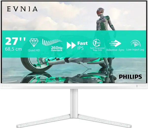 Monitor gaming Philips - Evnia 27M2N3501PA, 27'', QHD, 240Hz, IPS, 1ms, alb