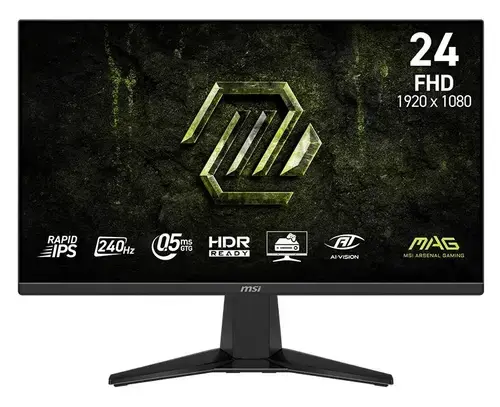Monitor Gaming Rapid IPS LED MSI 23.8inch MAG 245F X24, Full HD (1920 x 1080), HDMI, DisplayPort, 240 Hz, 0.5 ms (Negru)