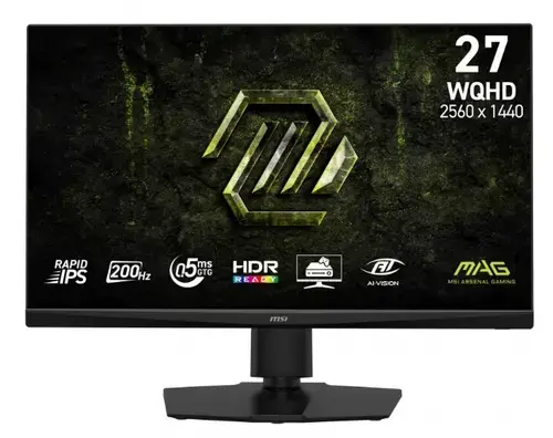 Monitor Gaming Rapid IPS LED MSI 27inch MAG 272QPF E20, WQHD (2560 x 1440), HDMI, DisplayPort, Pivot, 200 Hz, 0.5 ms (Negru)