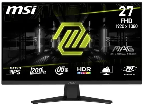 Monitor Gaming Rapid IPS MSI 27inch MAG 274F, Full HD (1920 x 1080), HDMI, DisplayPort, 200 Hz, 0.5 ms (Negru)