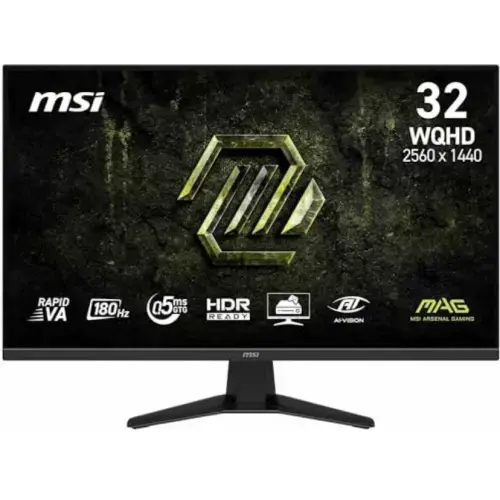 Monitor Gaming Rapid VA LED MSI 31.5inch MAG 325QF E18V, WQHD (2560 x 1440), HDMI, DisplayPort, 180 Hz, 0.5 ms (Negru)