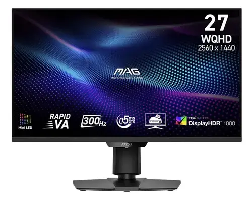Monitor Gaming Rapid VA Mini-LED MSI 27inch MAG 274QPF X30MV, WQHD (2560 x 1440), HDMI, DisplayPort, 300 Hz, 0.5 ms (Negru)