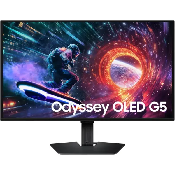 Monitor gaming Samsung Odyssey G5 LS27FG500SUXEN, 27", OLED, 180Hz/144Hz, 0.03ms GtG, HDR10, Compatibil G-Sync, Negru