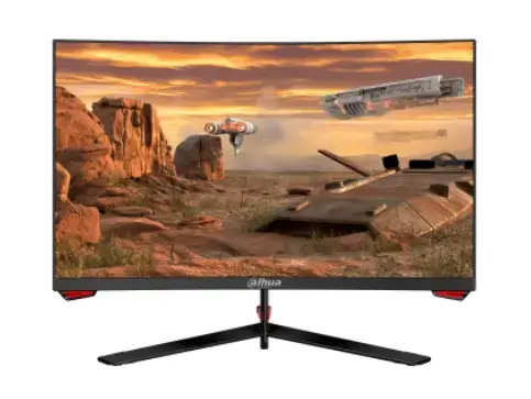 Monitor Gaming VA E-LED Dahua 23.6inch tLM24-E230C, Full HD (1920 x 1080), HDMI, DisplayPort, Ecran curbat, 165 Hz, 1 ms (Negru)