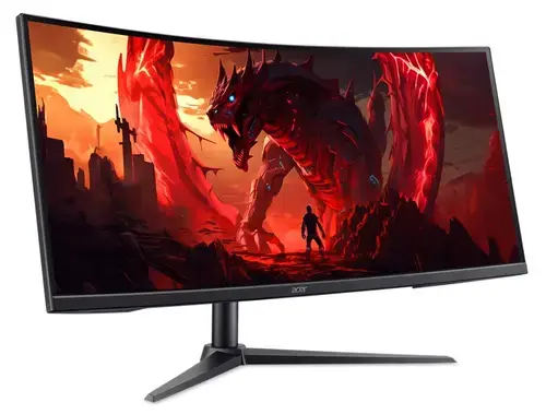 Monitor Gaming VA LED Acer Nitro 34inch XZ340CURW0b, UWQHD (3440 x 1440), HDMI, DisplayPort, Ecran curbat, 240 Hz, 1 ms (Negru)