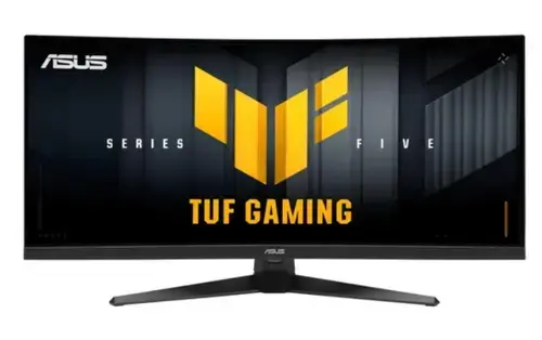 Monitor Gaming VA LED Asus 34inch VG34WQ5A, WQHD (3440 x 1440), HDMI, DisplayPort, Ecran curbat, Boxe, 200 Hz, 0.5 ms (Negru)