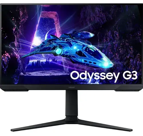 Monitor Gaming VA LED Samsung Odyssey LS24DG300EUXEN, Full HD (1920 x 1080), HDMI, DisplayPort, Pivot, 180 Hz, 1 ms (Negru)