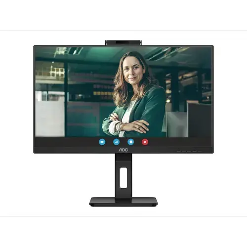 Monitor IPS LED AOC 23.8inch 24P3QW, Full HD (1920 x 1080), HDMI, DisplayPort, Boxe, Pivot (Negru)