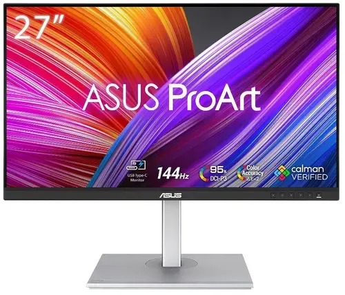 Monitor IPS LED ASUS ProArt 27inch PA278CGV, QHD (2560 x 1440), HDMI, DisplayPort, Boxe, Pivot, 144 Hz, 5 ms (Negru/Argintiu)