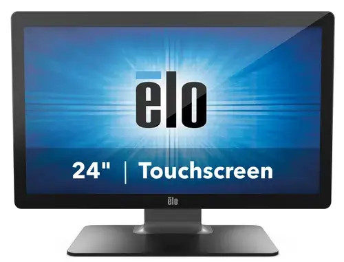 Monitor IPS LED Elo 23.8inch 2402L, Full HD (1920 x 1080), VGA, HDMI, Touchscreen, Boxe, Pivot (Negru)