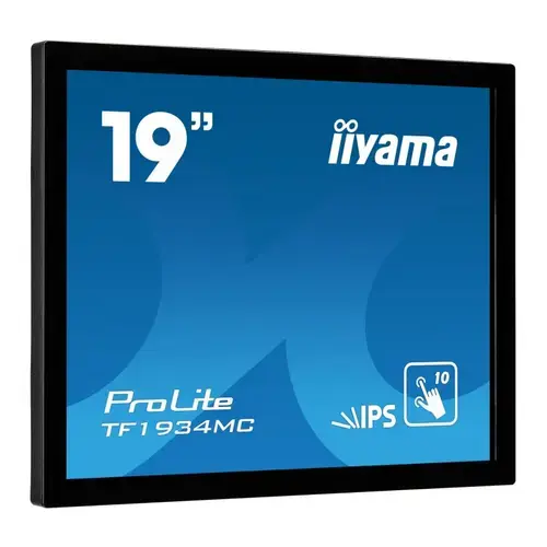 Monitor IPS LED iiyama 19inch TF1934MC-B7X, HD (1280 x 1024), VGA, HDMI, DisplayPort, Touchscreen (Negru)