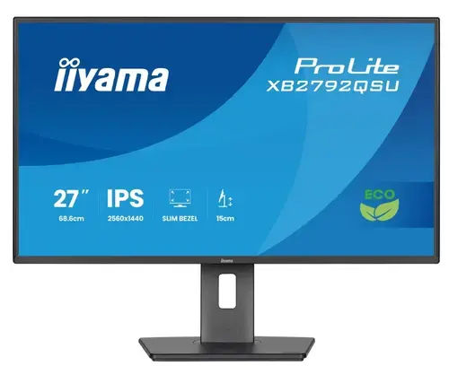 Monitor IPS LED Iiyama 27inch XB2792QSU-B1, QHD (2560 x 1440), HDMI, DisplayPort, Boxe, Pivot, 120 Hz (Negru)