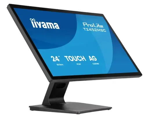 Monitor IPS LED iiyama ProLite 24inch T2452MSC-B2AG, Full HD (1920 x 1080), HDMI, DisplayPort, Touchscreen (Negru)