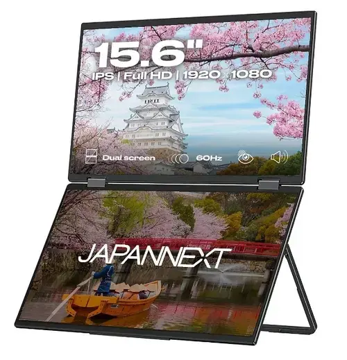 Monitor IPS LED JAPANNEXT 15.6inch JN-DMD-IPS156F, Full HD (1920x1080), HDMi, Boxe (Negru)