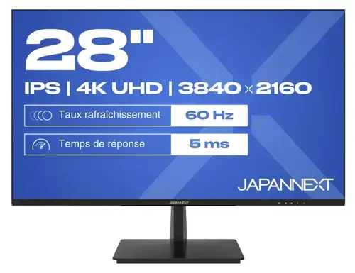 Monitor IPS LED JAPANNEXT 28inch JN-I280UHD60F-P, UHD (3840 x 2160), HDMI, DisplayPort, Boxe (Negru)