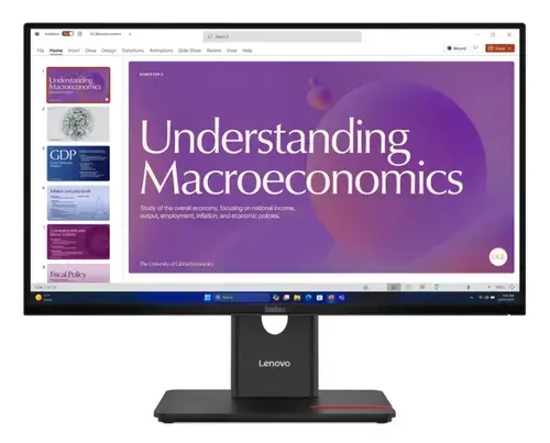 Monitor IPS LED Lenovo ThinkVision 23.8inch T24D-40, Full HD (1920 x 1080), HDMI, DisplayPort, Boxe, Pivot, 120 Hz, 4 ms (Negru)