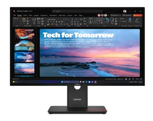 Monitor IPS LED Lenovo ThinkVision 27inch T27QD-40, QHD (2560 x 1440), HDMI, DisplayPort, Pivot (Negru)