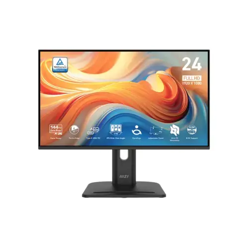 Monitor IPS LED MSI 23.8inch PRO MP245PHG E14, Full HD (1920 x 1080), HDMI, DisplayPort, Boxe, Pivot, 144 Hz, 1 ms (Negru)