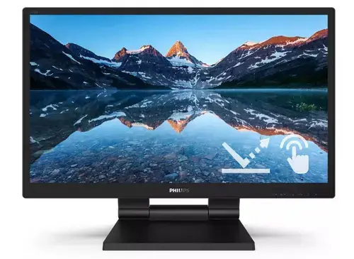 Monitor IPS LED Philips 23.8inch 242B9TL/00, Full HD (1920 x 1080), VGA, DVI, HDMI, DisplayPort, Touchscreen, Boxe (Negru)