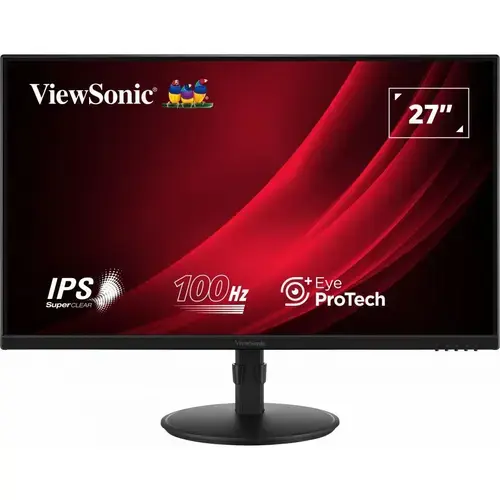 Monitor IPS LED ViewSonic 27inch VG2708A-MHD, Full HD (1920 x 1080), VGA, HDMI, DisplayPort, Boxe, Pivot, 100 Hz, 5 ms (Negru)