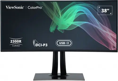 Monitor IPS LED ViewSonic 37.5inch VP3881A, WQHD+ (3840 x 1600), HDMI, DisplayPort, AMD FreeSync, Ecran Curbat, Boxe (Negru)