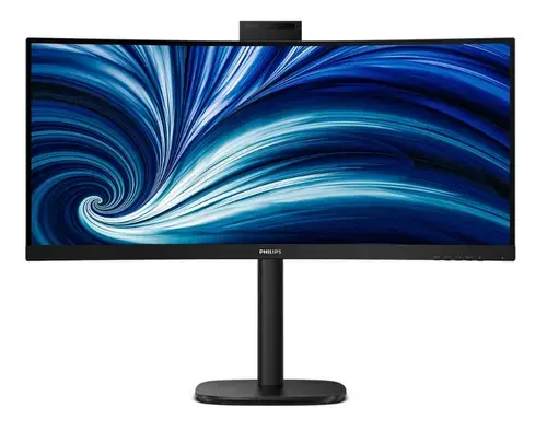 Monitor LCD VA LED Philips 34inch 34B2U3600CH, WQHD (3440 x 1440), HDMI, DisplayPort, Ecran curbat, Boxe (Negru)