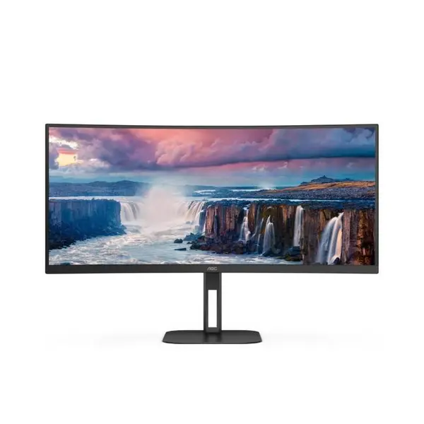 Monitor LED AOC CU34V5C/BK, Curbat, 34 inch, UWQHD, VA, 1 ms, 100 Hz, USB-C, FreeSync