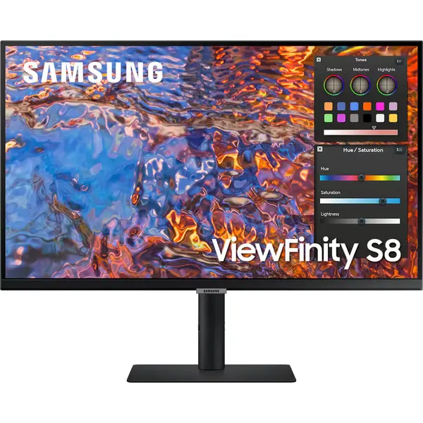 Monitor LED IPS SAMSUNG ViewFinity S8 LS27B800PXPXEN, 27", 4K UHD, 60Hz, HDR400, Negru