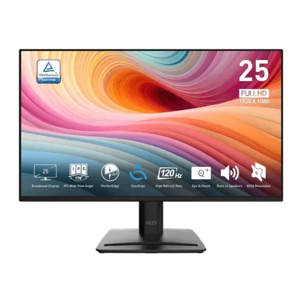 Monitor MSI Pro MP252 E2, 24.5", FHD IPS, 1 ms, 120 Hz, HDR, Negru