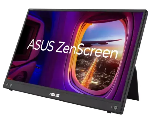 Monitor Portabil IPS LED ASUS 15.6inch MB16AHV, Full HD (1920 x 1080), USB-C, Mini HDMI (Negru)