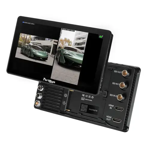 Monitor profesional pentru camera de filmat Portkeys BM7 II DS, 7inch, HDMI/SDI, Touchscreen, 10-bit (8+2 FRC), 2200nits (Negru)