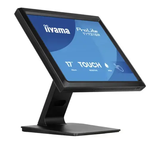 Monitor TN LED Iiyama 17inch ProLite T1731SR-B2S, 1280 x 1024, VGA, HDMI, DisplayPort, Boxe, Touchscreen (Negru)