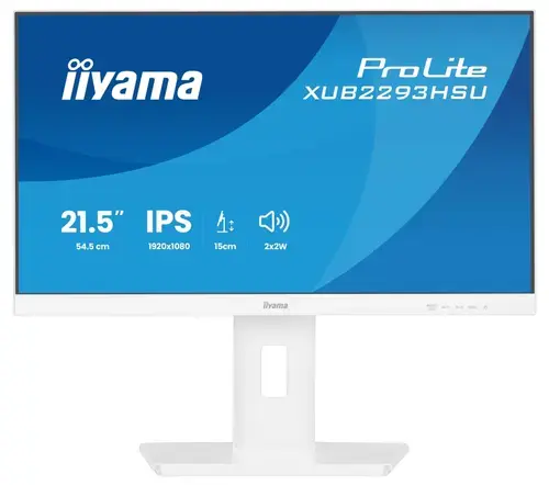 Monitor VA LED Iiyama 21.5inch XUB2293HSU-W7, FulL HD (1920 x 1080), HDMI, DisplayPort, Boxe, 100 Hz, 1 ms (Alb)