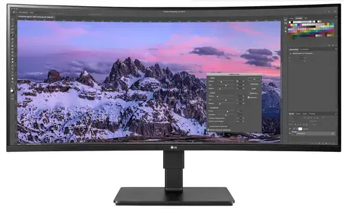 Monitor VA LED LG 35inch 35BN77CP-B, UWQHD (3440 x 1440), HDMI, DisplayPort, Ecran curbat, Boxe (Negru)