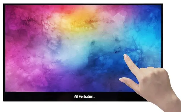 Monitor Verbatim - PMT-17, 17.3'', FHD, IPS, Touch, negru