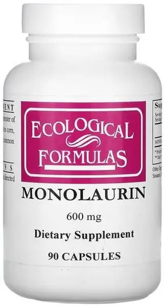 Monolaurine, 600 mg, 90 capsules , Ecological Formulas