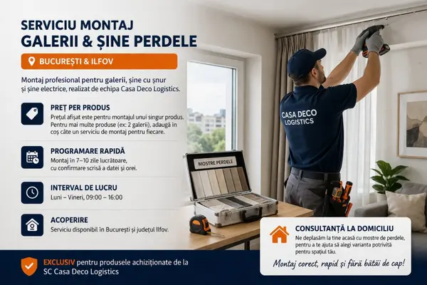 Montaj galerii și șine perdele București Ilfov