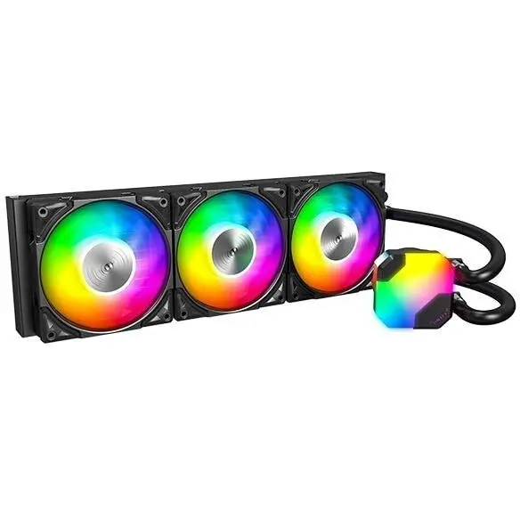 MONTECH Cooler CPU Montech Hyper Flow ARGB 360, iluminare RGB, Negru