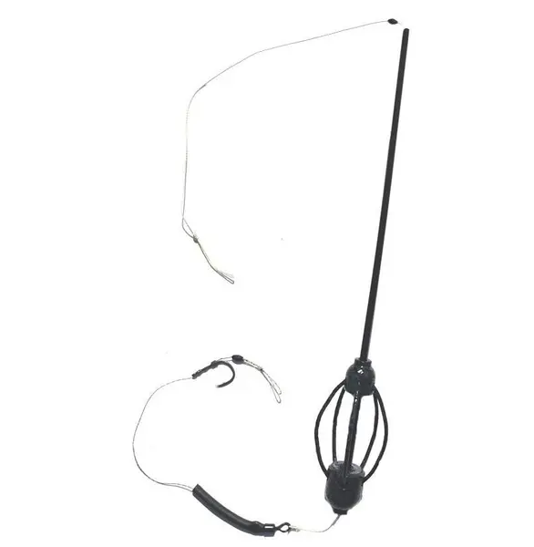 Montura pescuit crap cu momitor 55g cu autointepare,carlig legat pe fir de par