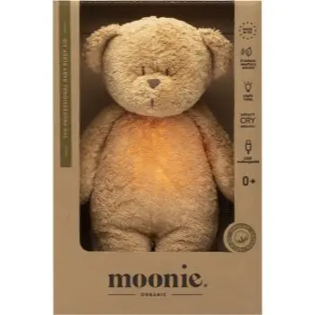 Moonie Bear 2.0 Organic Cappuccino jucărie de adormit cu melodie