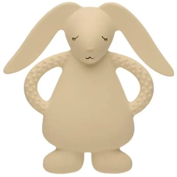 Moonie Natural Teether Rabbit jucărie pentru dentiție Sand 1 buc