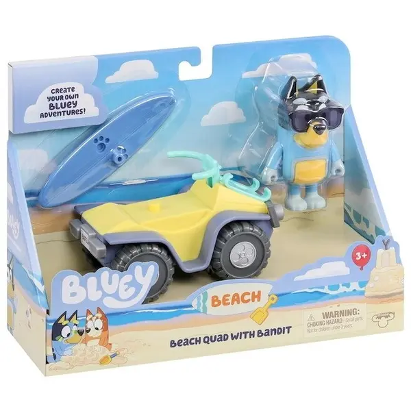 Moose Set de joaca Bluey - Beach vehicle, cu figurina inclusa