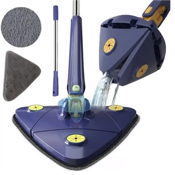 Mop CleanMaster, reglabil, rotire 360, Albastru
