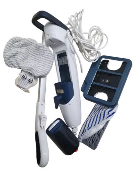 Mop cu abur Rowenta RY6597WH Steam Power, 1200W, 0.6L, filtru anticalcar, 3 setari ale aburului (Alb)